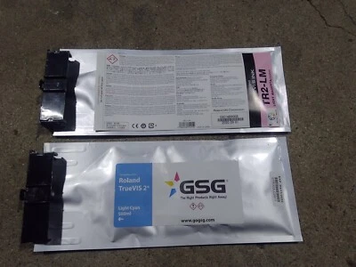 Roland TrueVis INK Cartridge TR2-LM Light Magenta and Light Cyan 500cc SEALED - Image 1 of 4