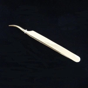 GOLD WORK TWEEZERS - Curved Tip - Picture 1 of 3