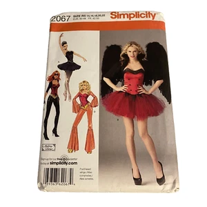 #2067 Simplicity Misses CAT WOMAN DISCO  BALLERINA Costume Sewing Pattern Size 1 - Picture 1 of 4