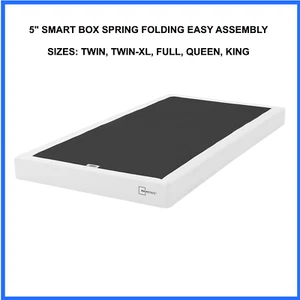 5" Steel Smart Box Spring, Twin Twin-XL Full Queen Size, Folding Easy Assembly  - Picture 1 of 18
