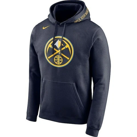 New Denver Nuggets Nike City Edition Logo Hoodie Sweatshirt Men's Small NBA NWT Cover