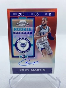 2019-20 Cody Martin #112 Contenders Optic Rookie Ticket Red Holo Prizm /99 RC - Bild 1 von 2