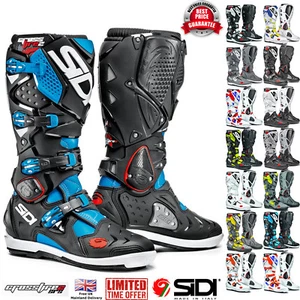 Sidi Crossfire 2 SRS Boots Off-Road Motorcycle Motocross Enduro Dirt Bike Boots - Picture 1 of 73