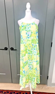 Rare Vintage Lilly Pulitzer Halter Maxi Dress Patchwork Print Girls 16 Womens 4 - Picture 1 of 13