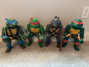 1989 Playmates Teenage Mutant Ninja Turtles Giant Size 13" Set Komplett - Bild 1 von 11