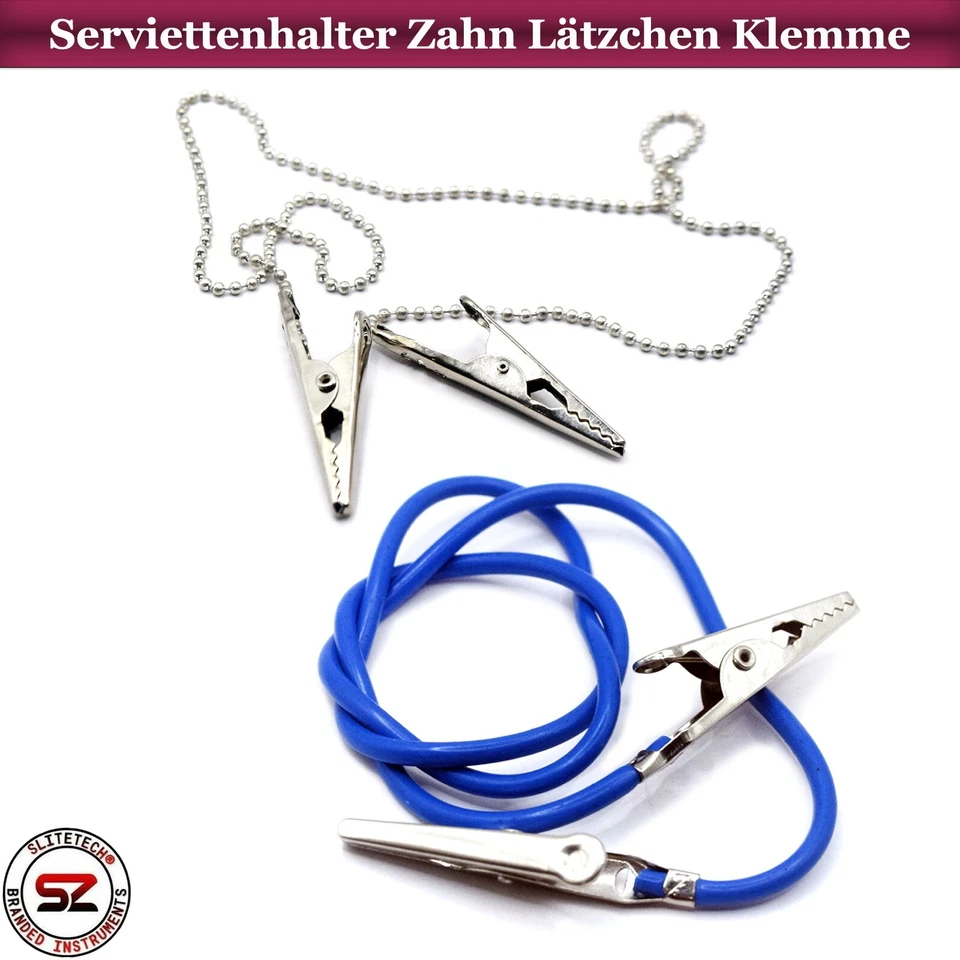 SLITETECH® Serviettenkette Zahnarzt Lätzchenkette Kugelkette Zahnlabor Serviettenkettchen