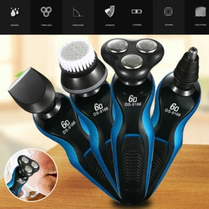 4 in 1 Waterproof Design Men's Electric Shaver Rotary Beard Nose Hair Trimmer US - Picture 1 of 12