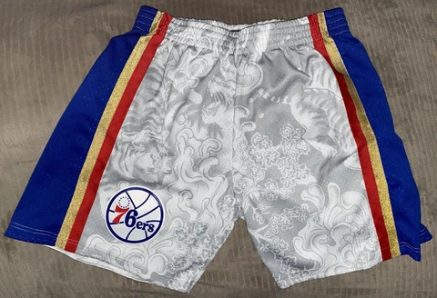 New Mitchell & Ness Philadelphia 76ers Lunar New Year Swingman Shorts Sz XL Cover