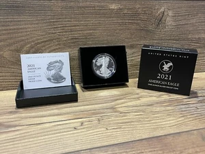 2021-W American Silver Eagle 1 Ounce Proof Coin W/ COA & BOX (21EAN) - Picture 1 of 5