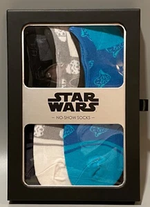 3 Pairs Cufflinks Star Wars No Show Moisture Wicking Socks Gift Box Set Adults - Picture 1 of 10