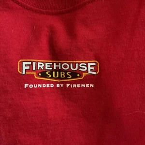 Firehouse Subs Short Sleeved T-Shirt Men's Size 3XL Red Crew Neck Search Rescue - Picture 1 of 12