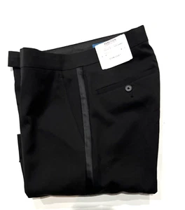 Kenneth Cole men's Slim Fit Ready Flex Tuxedo Dress Pants - size 45 x 32 - Black - Picture 1 of 6