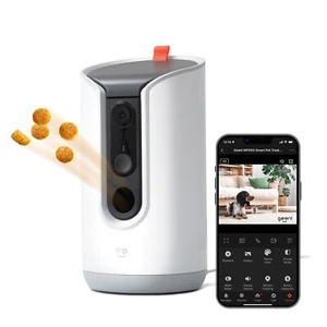 Geeni PetConnect Treat + Cam - Dispensador inteligente de golosinas con cámara para mascotas - Imagen 1 de 11