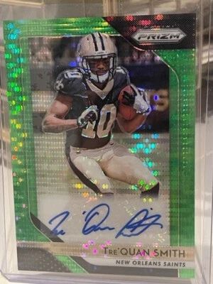 2018 Tre'Quan Smith Rookie Panini Prizm Green Pulsar Auto Rookie Prizm #RA-TQ5 - Image 1 of 2