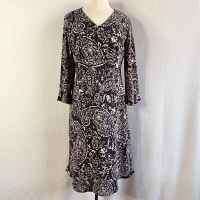 Vestido floral azul vintage década de 1990 Laura Ashley - Imagem 1 de 4