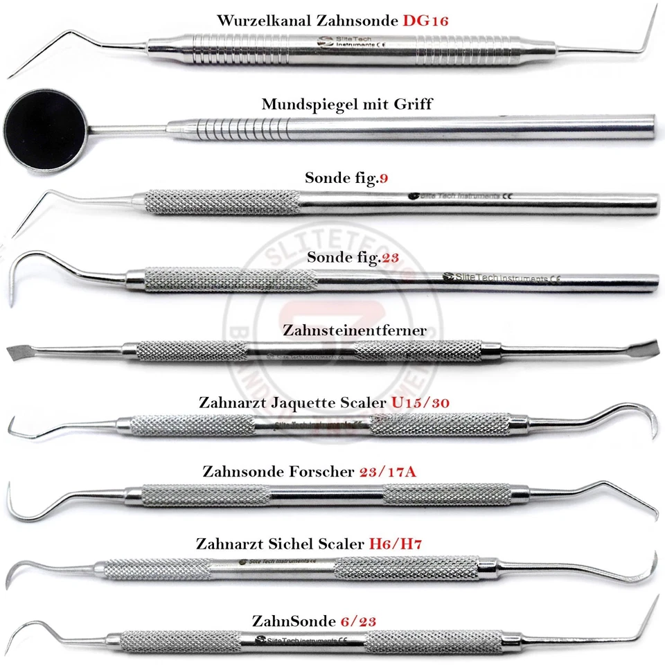 SLITETECH® Zahnsteinentferner Plakette Zahnreiniger Zahnsteinkratzer Zahnsonde Diagnostisch