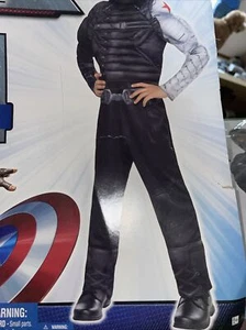 Captain America Halloween Costume Winter Soldier Muscle Bodysuit ONLY! Kids 4-6 - Picture 1 of 3