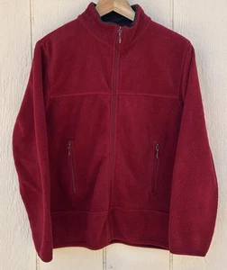 Jennifer Moore Damen Gr. Small Fleecejacke durchgehender Reißverschluss Taschen rot/burgund - Bild 1 von 10