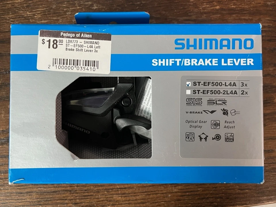 SHIMANO ST-EF500-L4A 7-Speed (7s) 3x Shifter & Brake Lever -- NEW in Box - Image 1 of 1