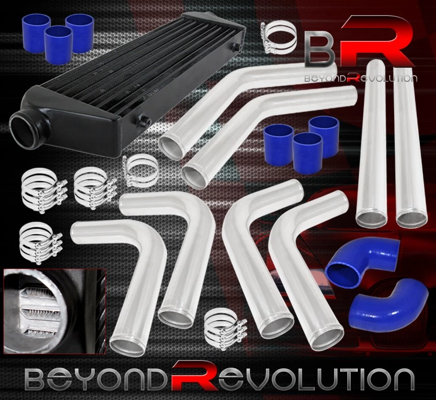 Juego de intercooler de aluminio de montaje frontal de 8 piezas para bricolaje con mandril doblado Foto 1 de 1