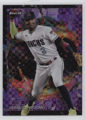 2024 Topps Finest Rare Purple Checkerboard Refractor /75 Geraldo Perdomo #217 - Image 1 of 2