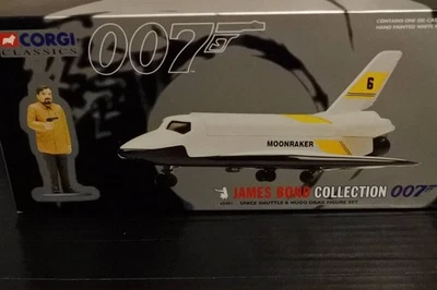 Corgi James Bond Collection 007 Space Shuttle & Hugo Drax Figure Set Raro el - Immagine 1 di 4