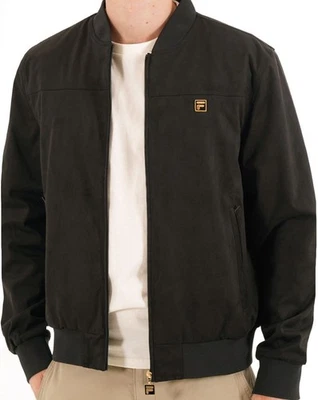 Fila Gold Suede Look Jacket Black - Image 1 of 4