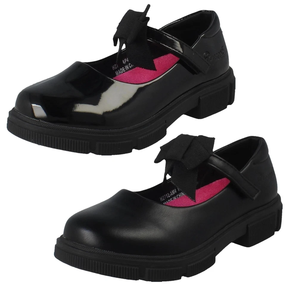 Niña Pineapple Lazo Detallado Suela Gruesa Sintético Escuela Formal Zapatos - Imagen 1 de 1