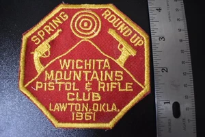 1961 Wichita Mountains Spring Round Up Pistol & Rifle Club Lawton OK Patch - Bild 1 von 1