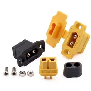 Black Yellow XT60BE Male Plug East to Install Female Plug for RC FPV Motor ESC - Zdjęcie 1 z 13