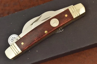 BOKER TREE BRAND PREMIUM 4 BLADED CONGRESS KNIFE NICE SMOOTH BROWN BONE (25642) - Image 1 of 4