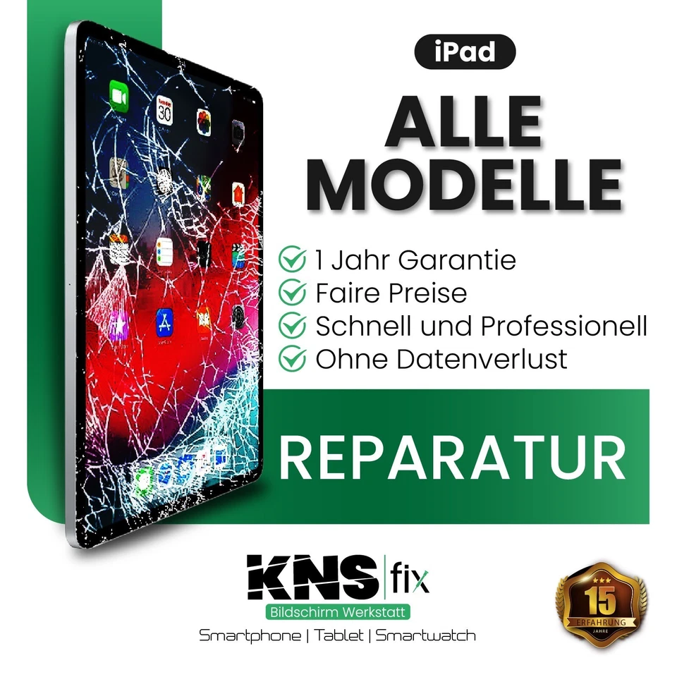 iPad Alle Modelle Display Frontglas Reparatur Glas Tausch✅ 24 Stunden! - Bild 1 von 4