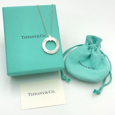 Auth Tiffany & Co. 1837 Circle Necklace SV925 6.7g W/Box BA100843 - Image 1 of 4