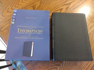NASB 1995 Thompson Chain-Reference Bible Retail~164.99~ Black Genuine Calfskin - Picture 1 of 13