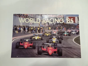 World Racing 1985 Vintage Racing Fan's Calendar Nascar Formula 1 New Old Stock - Picture 1 of 14