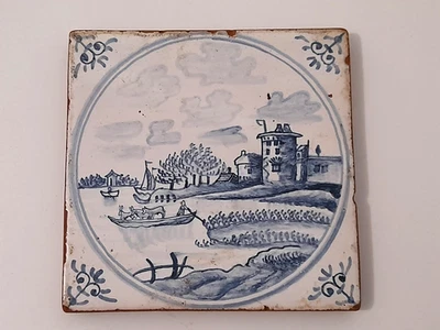 ancien carreau épais de Delft 2 - Photo 1/3