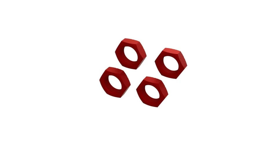 ARA310929 24MM ALUMINUM WHEEL NUT: RED (4) - Image 1 of 1