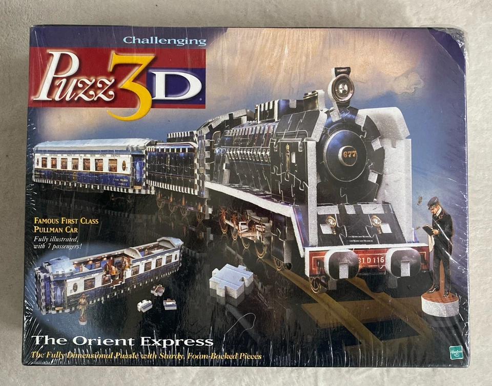 NEW 1998 The Orient Express Train 3D Puzzle Puzz3D Hasbro 769 pieces Sealed - Image 1 of 4