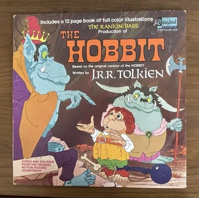 The Hobbit OST Rankin/Bass LP 12" Vinyl Record 1977, Disneyland 3819 W/booklet  - Image 1 of 4
