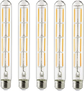 LED Filament T10 Tubular Light 6W, 60W, 570LM, E26, 120V, 90 CRI, 2700K, 10PK - Picture 1 of 2