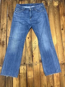 7 For Mankind Rn115561 Brett  Mens 34 Waist Light Wash Some Distress - Picture 1 of 9