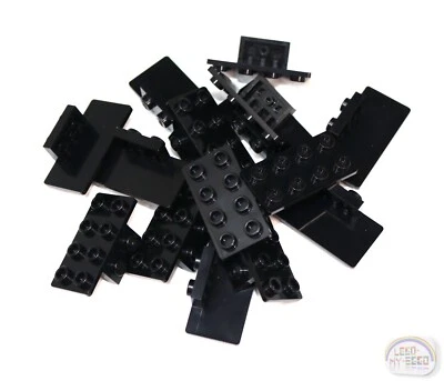 LEGO - 3-Buck Bag - 12 x Inverted Bracket (1x2 - 2x4) - Black - 93274 - New - Image 1 of 4