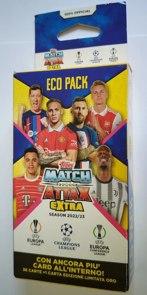 Match Attax Champions Extra 2022-23 Eco Pack 36 Cards + 1 Gold LE Italian Ed. - Image 1 of 1