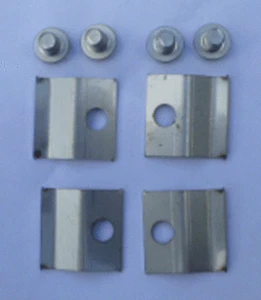 Dovre Stove Glass Clips Set of 4 Metal Clips and 4 Screws 5mm  - Picture 1 of 5