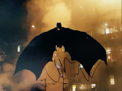 Christian Bale signed Batman Dark Knight 11x14 Big Photo In Person. Proof - Image 1 of 3