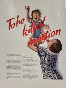 Revista Fortune World Peaceways Inc. 1935 anuncio impreso helado para bebés contra la guerra - Imagen 1 de 2