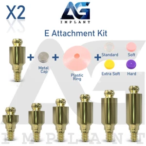 Kit de 2 sistemas de fijación E recta sobredentadura dental hexagonal interior de titanio - Imagen 1 de 5