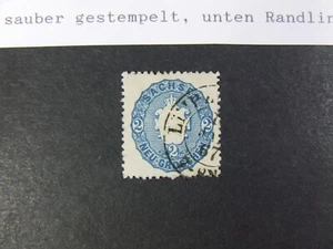 Briefmarke Altdeutschland, Sachsen 2 Neugroschen gestempelt - Bild 1 von 2