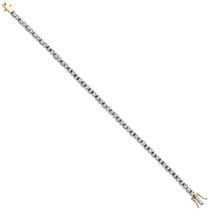 Diamant G-H/SI 0,50 Karat Rundschliff Kanalbesatz Tennisarmbänder 9k Gelbgold - Bild 1 von 6