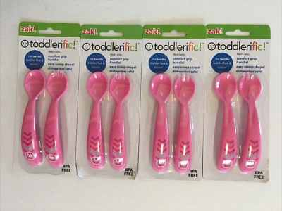 Lote Juego de cubiertos Zak Toddlific cuchara tenedor niños cuchara fácil cuchara niños pequeños Foto 1 de 3